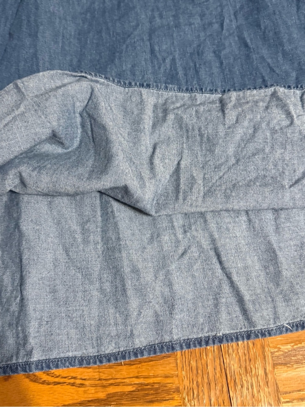 Torrid Smocked Denim Jean Cotton Maxi Dress Sz 5 - Picture 12 of 15